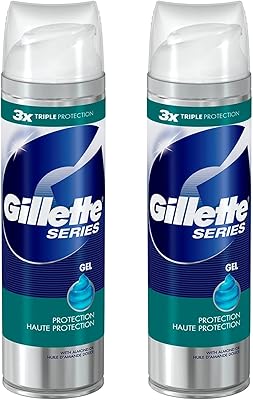 Gillette series protection gel à raser 200 ml (pack de 2)