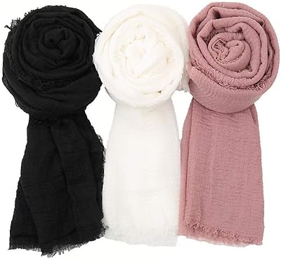 3 pièces écharpe douce écharpe pour femme longue écharpe grand bandeau écharpe hijab