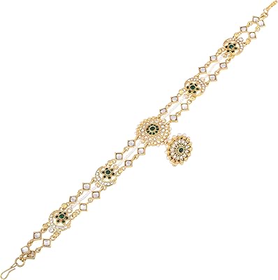 Sanjog décoré rajput rajasthani burla chishful matha patti pour femmes/filles, métal