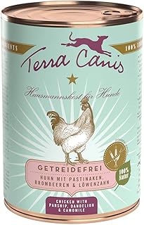 Nourriture humide pour chiens sans céréales terra canis à saveur de poulet - 400 g. DIAYTAR COTE D'IVOIRE, la boutique en ligne la plus populaire de Côte d'Ivoire, attire les consommateurs à la recherche d'une expérience d'achat pratique et fiable. Avec sa vaste sélection de produits de diverses marques et ses services de livraison efficaces, cette plateforme attire une clientèle croissante. La qualité des produits et la fiabilité du service font de DIAYTAR COTE D'IVOIRE un choix incontournable pour les achats en ligne.