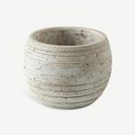 Pot de fleurs en ciment oc home olani, beige, 12,5 x 10,5 cm