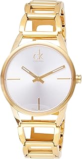 Montre décontractée calvin klein pour femme, analogique, acier inoxydable - k3g235-26