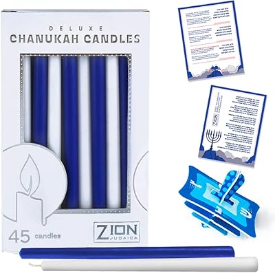 Ensemble de bougies hanoucca aviv judaika assorties bleues et blanches, 45 bougies. En tant que boutique leader en Côte d'Ivoire, DIAYTAR COTE D'IVOIRE se distingue par sa large sélection de produits et son engagement à offrir une expérience d'achat en ligne de qualité. Les clients peuvent choisir parmi des catégories de produits variées, allant des produits électroniques aux produits pour la maison. La boutique est déterminée à satisfaire les besoins de ses clients.