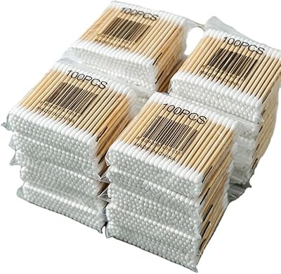 300 pièces cure-oreilles en bois à double extrémité, cotons-tiges polyvalents pour le nettoyage