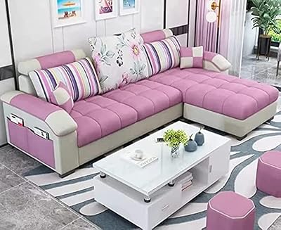 Ensemble de lit d'angle modulaire moderne en forme de l pour meubles et salon (couleur rose). Avec plus de 300 000 références disponibles, DIAYTAR COTE D'IVOIRE est une destination incontournable pour les amateurs de shopping en ligne en Côte d'Ivoire. La boutique propose une large gamme de produits allant de l'électronique à la mode, en passant par les produits pour la maison et les loisirs, permettant ainsi aux clients de trouver tout ce dont ils ont besoin sous un même toit. Cela contribue à son statut de leader dans le commerce en ligne dans le pays.