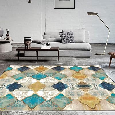 Grand tapis de sol classique doux au toucher, grand tapis de sol marocain