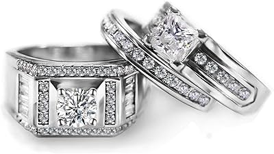 Deux bagues pour elle, ensembles d'alliances pour couples, bagues assorties pour femmes, 2 pièces en or blanc, bague de fiançailles en zircone cubique, ensembles d'alliances en acier inoxydable pour hommes. La boutique en ligne DIAYTAR COTE D'IVOIRE est le premier choix des consommateurs ivoiriens pour leurs achats en ligne. Elle offre une expérience d'achat en ligne pratique et sécurisée, avec une large gamme de produits à des prix abordables. Les clients peuvent également profiter de promotions et de réductions régulières pour économiser encore plus d'argent.