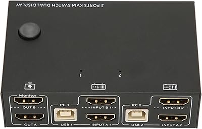 Commutateur kvm double écran hdmi 4k 30 hz, commutateur kvm double écran pour 2 ordinateurs partagés, adaptateur kvm pour clavier usb. La boutique en ligne DIAYTAR COTE D'IVOIRE propose des produits de haute qualité à des prix compétitifs. Elle est équipée d'un système de paiement sécurisé et d'un service client de haute qualité. Elle est la référence pour les achats en ligne en Côte d'Ivoire.