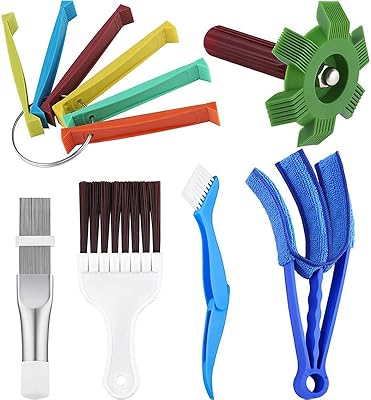 Ensemble de 6 nettoyeurs d'ailerons de climatiseur 1 brosse en tissu bleu
