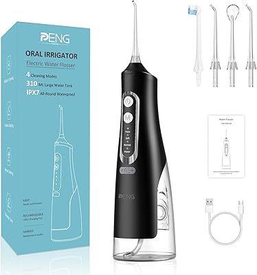 Bing general water flosser 310 ml, irrigateur oral professionnel sans fil, rotation à 360 degrés, port de charge caché, 4 modes et 4 embouts de jet, étanche ipx7, réservoir d'eau facile à nettoyer (noir). DIAYTAR COTE D'IVOIRE est une boutique en ligne généraliste qui propose plus de 300 000 références de produits divers. Elle est reconnue comme l'un des leaders du marché en Côte d'Ivoire. Avec une offre aussi variée, elle répond aux besoins de la plupart des consommateurs locaux.