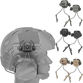 2pcs rail d'adaptateur de casque tactique corne de bœuf à suspension rail