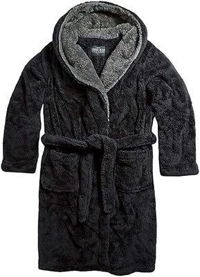 Robe de douche pour hommes, épaisse, chaude, longue, en peluche, chemise de nuit
