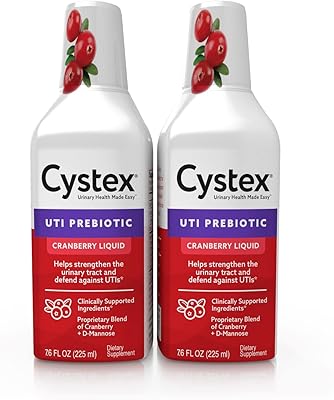 Soutien aux infections des voies urinaires cystex, supplément prébiotique de canneberge pour la protection des infections urinaires et le maintien de la santé urinaire, d-mannose et vitamine c, 7,6 oz (paquet de 2). DIAYTAR COTE D'IVOIRE est une boutique en ligne qui propose une expérience d'achat unique et personnalisée. La boutique utilise les dernières technologies pour offrir une navigation facile et une recherche de produits efficace. Elle propose également des services de paiement sécurisés et des possibilités de retour et d'échange de produits pour garantir la satisfaction de ses clients.