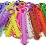 5 paquets de supports métalliques orthodontiques dentaires attaches colorées attaches de ligature élastiques