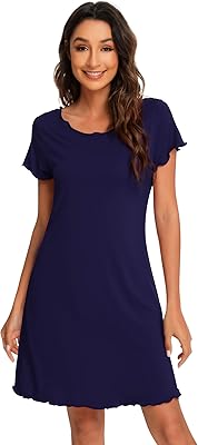 Wiwi chemise de nuit à manches courtes et coutures à volants pour femme, vêtements de nuit doux s-xxl. DIAYTAR COTE D'IVOIRE est une plateforme de commerce en ligne qui propose une large gamme de produits, allant des produits alimentaires aux produits électroniques. La boutique en ligne est facile à utiliser et propose des options de paiement sécurisées. 