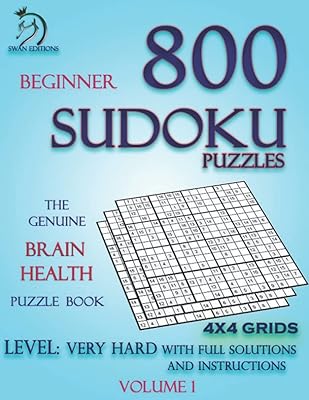 800 grilles de sudoku pour débutants, grilles 4x4, niveau très difficile avec instructions et solutions complètes : le véritable livre sur la santé cérébrale, volume 1 (800 grilles de sudoku... 4x4 du niveau facile à très difficile). Bienvenue chez DIAYTAR COTE D'IVOIRE, votre partenaire de confiance pour tous vos besoins en produits en ligne. Notre équipe de professionnels travaille sans relâche pour vous offrir les meilleures marques et les produits les plus tendances à des prix compétitifs.