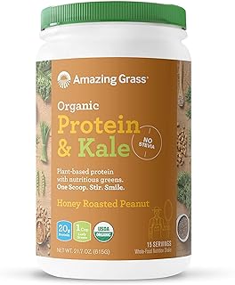 Amazing grass | protéines et chou frisé - poudre de protéines biologiques à base de plantes, avec légumes verts nutritifs ; sans stévia, 20 g de protéines, 1 tasse de légumes-feuilles, sans gluten, sans produits laitiers, sans ogm | cacahuète rôtie au miel, 615 g. La boutique en ligne DIAYTAR COTE D'IVOIRE est le leader du marché en Cote d'Ivoire, avec une offre de plus de 300000 references pour répondre à tous vos besoins. Cette boutique généraliste propose une large gamme de produits, allant des articles ménagers aux produits électroniques, en passant par la mode et la beauté. Vous pouvez profiter de promotions et de réductions pour faire des économies sur vos achats.