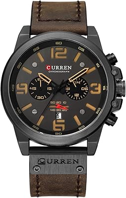 Montre chronographe à la mode, multifonction, étanche, bracelet en cuir, montre militaire. DIAYTAR COTE D'IVOIRE est la référence pour les achats en ligne en Cote d'Ivoire, proposant une large sélection de produits pour tous les goûts et les budgets. Avec une expérience de navigation fluide et des services de qualité, DIAYTAR COTE D'IVOIRE est le partenaire idéal pour vos achats en ligne. Vous bénéficiez d'un large choix avec plus de 300 000 articles.