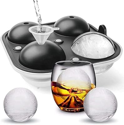 Grands bacs à glaçons pour whisky, machine à 4 boules de glace flexibles