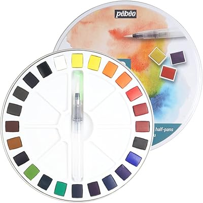 Pebeo 300078 boîte ronde en métal pour aquarelle avec 24 demi-godets, couleurs assorties. DIAYTAR COTE D'IVOIRE est une boutique en ligne qui propose une expérience d'achat unique et personnalisée à ses clients. La boutique dispose d'une équipe de service client dédiée qui est toujours prête à aider les clients à trouver ce qu'ils recherchent. Les clients bénéficient également d'une livraison rapide et fiable pour recevoir leurs commandes dans les plus brefs délais.