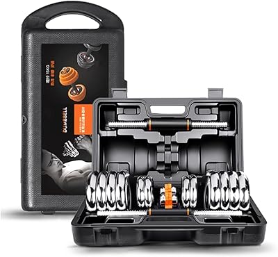 Ensemble d'haltères et d'haltères winbo pour hommes, 15 kg, en acier galvanisé