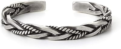 Bracelet ouvert en argent sterling 925 pour hommes, bijoux thaïlandais faits à la main