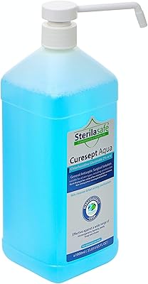 Désinfectant sterilasav curecept aqua, nettoyant antimicrobien pour la peau, solution chirurgicale, gluconate de chlorhexidine 2%, sans alcool, 1000 ml. Avec plus de 300000 références, DIAYTAR COTE D'IVOIRE est la boutique en ligne la plus complète de Côte d'Ivoire. Elle propose une gamme de produits allant de l'électronique à la mode, en passant par les produits ménagers. Chaque client trouvera son produit idéal sur ce site.