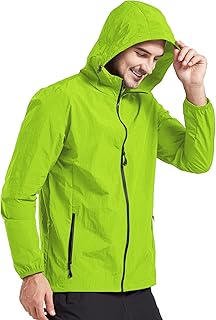 Veste de pluie imperméable kizi pour hommes avec capuche pliable manteaux