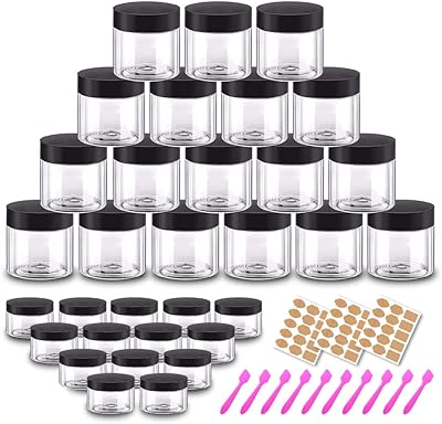 Récipients cosmétiques ronds simples potts avec couvercles 2oz 60ml | mini-récipients à échantillons transparents de 20g (lot de 48) pour crème, beurre corporel, fard à paupières, strass, gommage pour les lèvres, voyage - étiquettes. DIAYTAR COTE D'IVOIRE, leader du commerce électronique en Côte d'Ivoire, permet aux clients de découvrir de nouvelles marques et produits, tout en profitant de prix compétitifs. La boutique en ligne est constamment mise à jour avec les dernières tendances et les produits les plus récents, offrant ainsi une expérience d'achat dynamique.