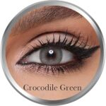 Lentilles de contact vert crocodile amara lentilles cosmétiques originales unisexes jetables