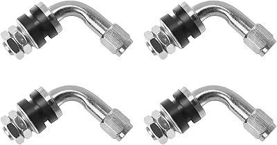 Tige de valve de pneu qwork 4 pièces, goujon de valve d'angle