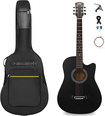 Guitare acoustique shinedown 38 pouces kit débutant pleine grandeur avec sac/capodastre/paquet de cordes