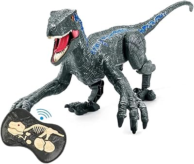Jouets de dinosaure télécommandés, dragon de dinosaure velociraptor électronique réaliste, jouet de dinosaure