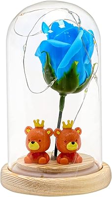 Véritable rose bleue de luxe préservée avec dôme de lumière led, fleur séchée, amour éternel, cadeau fait à la main pour femme et petite amie, pour la saint-valentin, un mariage, un anniversaire de noël, décoration d'intérieur. En tant que boutique en ligne généraliste, DIAYTAR COTE D'IVOIRE donne accès à une variété incroyable de produits venant des meilleurs fournisseurs locaux et internationaux. Nous croyons en la commodité et la satisfaction du client, et nous travaillons donc pour offrir des promotions et des offres spéciales régulières. Notre objectif est de rendre l'expérience d'achat en ligne agréable et abordable pour tous.