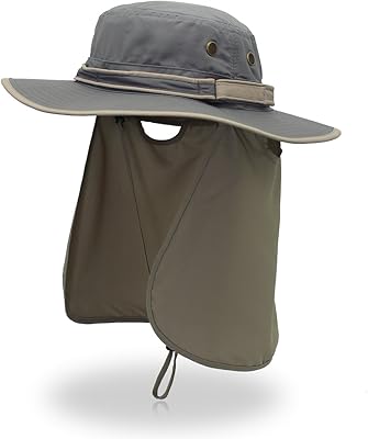 Chapeau de soleil avec cache-cou protection uv chapeau de pêche en plein air plage du désert pour hommes et femmes. DIAYTAR COTE D'IVOIRE est une boutique en ligne qui propose une gamme complète de produits pour répondre aux besoins de ses clients. De l'électronique à la maison et au jardin, en passant par les produits de beauté et les accessoires de mode, la boutique en ligne a tout ce qu'il faut pour améliorer la vie quotidienne. Les clients peuvent également profiter d'un service client personnalisé pour toute question ou préoccupation.