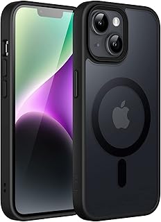 Coque magnétique jetek pour iphone 14, 6,1 pouces, compatible avec magsafe, coque arrière