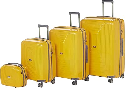 Sac de voyage incassable avec double fermeture éclair et serrure approuvée tsa, jaune