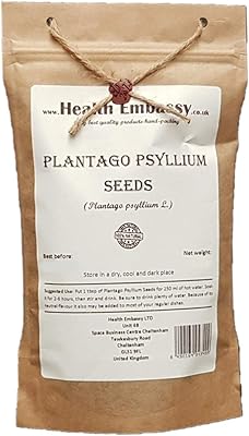 Graines de psyllium plantago - health embassy - 100% naturelles (200g)