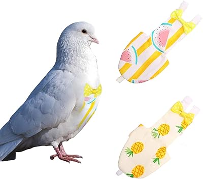 Couche pour oiseaux perroquets, combinaison de vol en plastique lycadon 2 pièces, coussin