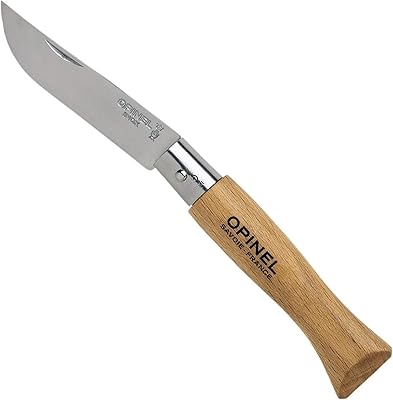Couteau pliant opinel inox en acier inoxydable manches en bois de hêtre