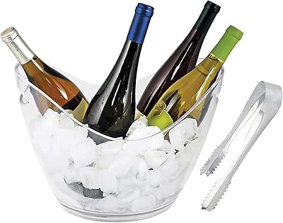 Grand seau à glace en plastique transparent 4 litres - idéal pour les fêtes, les bars à cocktails, le congélateur - parfait pour les bouteilles de vin, de champagne ou de bière. La boutique en ligne DIAYTAR COTE D'IVOIRE se distingue par sa large gamme de produits, allant des électroniques aux produits de maison, en passant par les vêtements et les accessoires. Elle propose également des promotions et des offres spéciales régulières pour aider les clients à économiser de l'argent. La boutique est facile à naviguer, ce qui facilite la recherche de produits pour les clients.