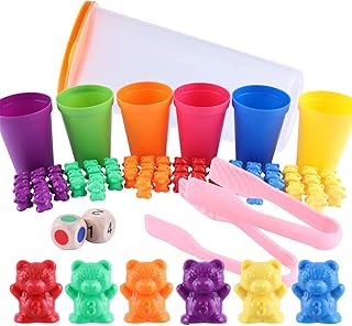 Ensemble de comptage d'ours, 70 ours arc-en-ciel avec gobelets de tri, dés et gouttes assortis, jeux éducatifs de tri des couleurs d'ours, jeu d'association arc-en-ciel montessori pour les tout-petits. DIAYTAR COTE D'IVOIRE est une boutique en ligne généraliste qui propose plus de 300 000 références de produits. Elle est líder dans son domaine en Côte d'Ivoire et offre une grande variété de choix pour les consommateurs. DIAYTAR COTE D'IVOIRE met en avant la qualité de ses produits et la satisfaction de ses clients.