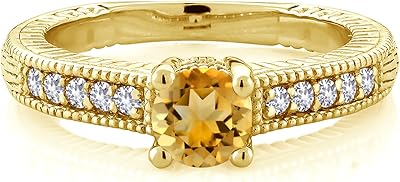 Bague solitaire pour femme plaquée or jaune 18 carats, argent, citrine jaune et saphirs blancs avec pierres spéciales (0,88 carat, forme ronde 5 mm, disponible dans les tailles 5, 6, 7, 8, 9). Avec une telle variété de produits, DIAYTAR COTE D'IVOIRE répond aux besoins de tous les consommateurs ivoiriens, offrant des choix allant des produits alimentaires aux accessoires de mode en passant par les équipements ménagers. Sa position de leader en Côte d'Ivoire reflète la confiance que les clients lui accordent. La boutique en ligne se distingue par sa qualité de service et sa rapidité de livraison.