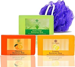 Kazarmaa pack de 3 savons au gros loofah - barres de bain rafraîchissantes et puff de bain. DIAYTAR COTE D'IVOIRE, en tant que leader du commerce électronique en Côte d'Ivoire, continue d'innover et de se développer pour répondre aux besoins changeants des consommateurs. Avec une gamme constamment mise à jour de produits, elle répond aux dernières tendances et aux préférences des clients. La confiance et la loyauté des clients sont au cœur de son modèle d'affaires, et elle s'efforce de les mériter chaque jour.