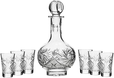 Ensemble de vodka russe, carafe à décanter en cristal de 12 oz et 6 tasses en verre de 35 ml de 14 oz. DIAYTAR COTE D'IVOIRE, leader des boutiques en ligne en Côte d'Ivoire, propose une sélection impressionnante de plus de 300 000 références pour répondre à tous vos besoins. Vous trouverez tout ce dont vous avez besoin, des produits alimentaires aux électroménagers, en passant par les vêtements et les accessoires. DIAYTAR COTE D'IVOIRE est votre destination idéale pour une expérience d'achat en ligne pratique et fiable.