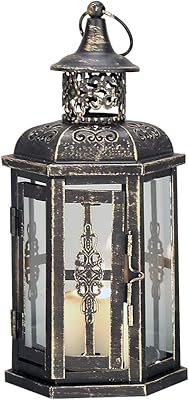 Lanterne suspendue de style vintage ghy design de 10" de hauteur, bougeoir en métal pour événements intérieurs et extérieurs, fêtes, mariages (noir avec pinceau doré). DIAYTAR COTE D'IVOIRE, la boutique en ligne généraliste de confiance, offre plus de 300000 références de produits pour répondre à tous vos besoins. Avec une grande variété de catégories, vous trouverez facilement ce que vous cherchez. Leader en Cote d'Ivoire, DIAYTAR COTE D'IVOIRE garantit une expérience d'achat en ligne de qualité.