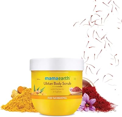 Mama earth ubtan gommage corporel au curcuma et au safran pour éliminer le bronzage