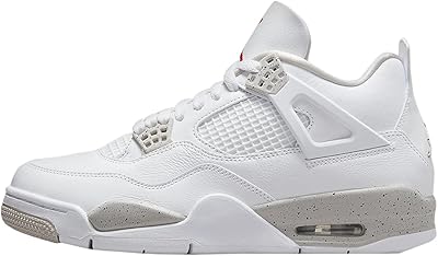 Jordan 4 retro pour hommes blanc oreo blanc/rouge feu-gris tech-noir (ct8527 100)