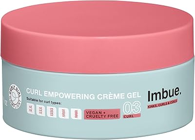 Gel-crème renforceur de boucles imbui végétalien et compatible avec curly