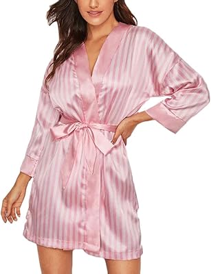 Femmes lingerie sexy grande taille femme rayé imprimé satin peignoir pyjama avec ceinture. La boutique en ligne DIAYTAR COTE D'IVOIRE permet aux consommateurs ivoiriens d'accéder à un large éventail de produits, allant des accessoires de mode aux équipements électroménagers, en passant par les jouets et les produits pour les enfants. Le site web est conçu pour offrir une expérience utilisateur fluide et sécurisée, avec des options de paiement variées et des services de livraison rapide et fiables. Cela contribue à renforcer la confiance des clients dans la marque.